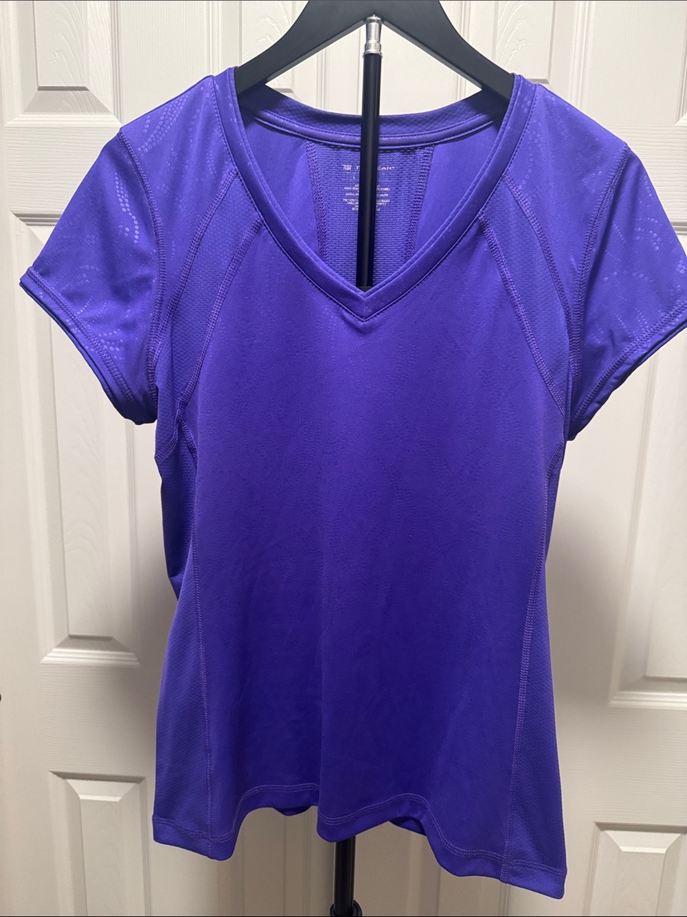 tek gear Purple Short-Sleeve V-Neck Active Tee